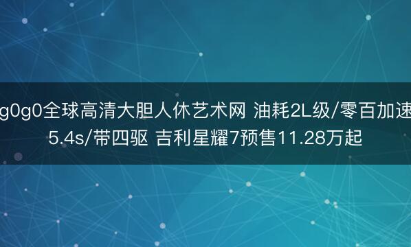 g0g0全球高清大胆人休艺术网 油耗2L级/零百加速5.4s/带四驱 吉利星耀7预售11.28万起