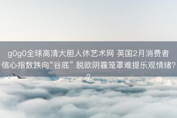 g0g0全球高清大胆人休艺术网 英国2月消费者信心指数跌向“谷底” 脱欧阴霾笼罩难提乐观情绪？