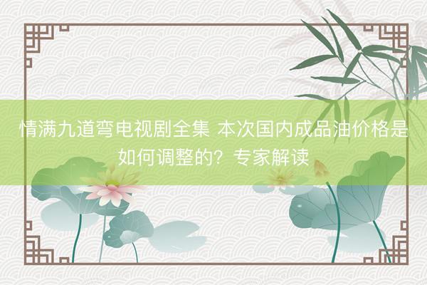 情满九道弯电视剧全集 本次国内成品油价格是如何调整的？专家解读