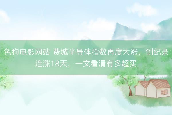 色狗电影网站 费城半导体指数再度大涨，创纪录连涨18天，一文看清有多超买