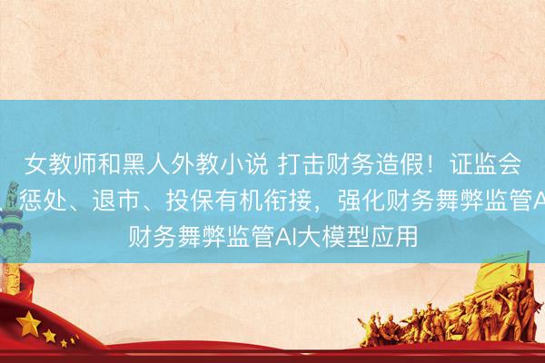 女教师和黑人外教小说 打击财务造假！证监会：推进发现、惩处、退市、投保有机衔接，强化财务舞弊监管AI大模型应用