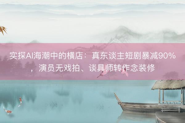 实探AI海潮中的横店：真东谈主短剧暴减90%，演员无戏拍、谈具师转作念装修